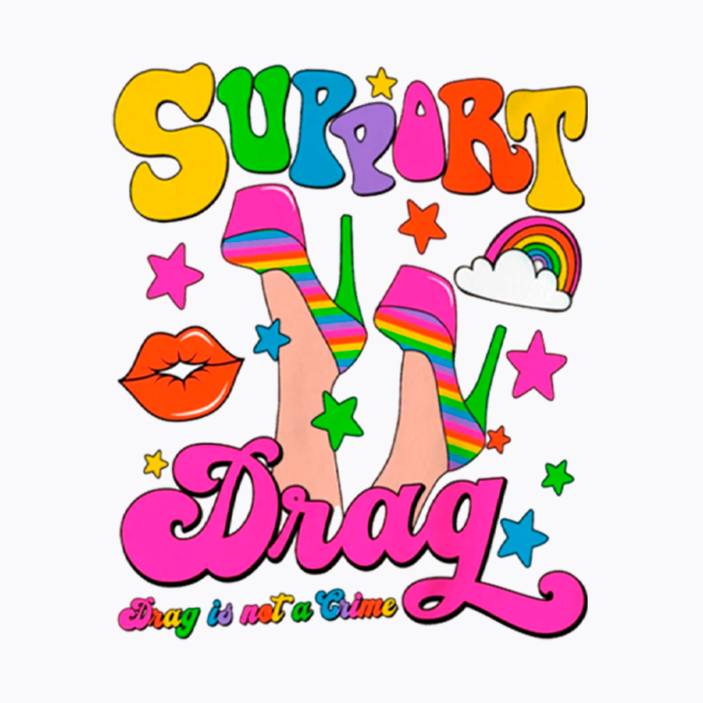 Support Drag Off Shoulder T-Shirt