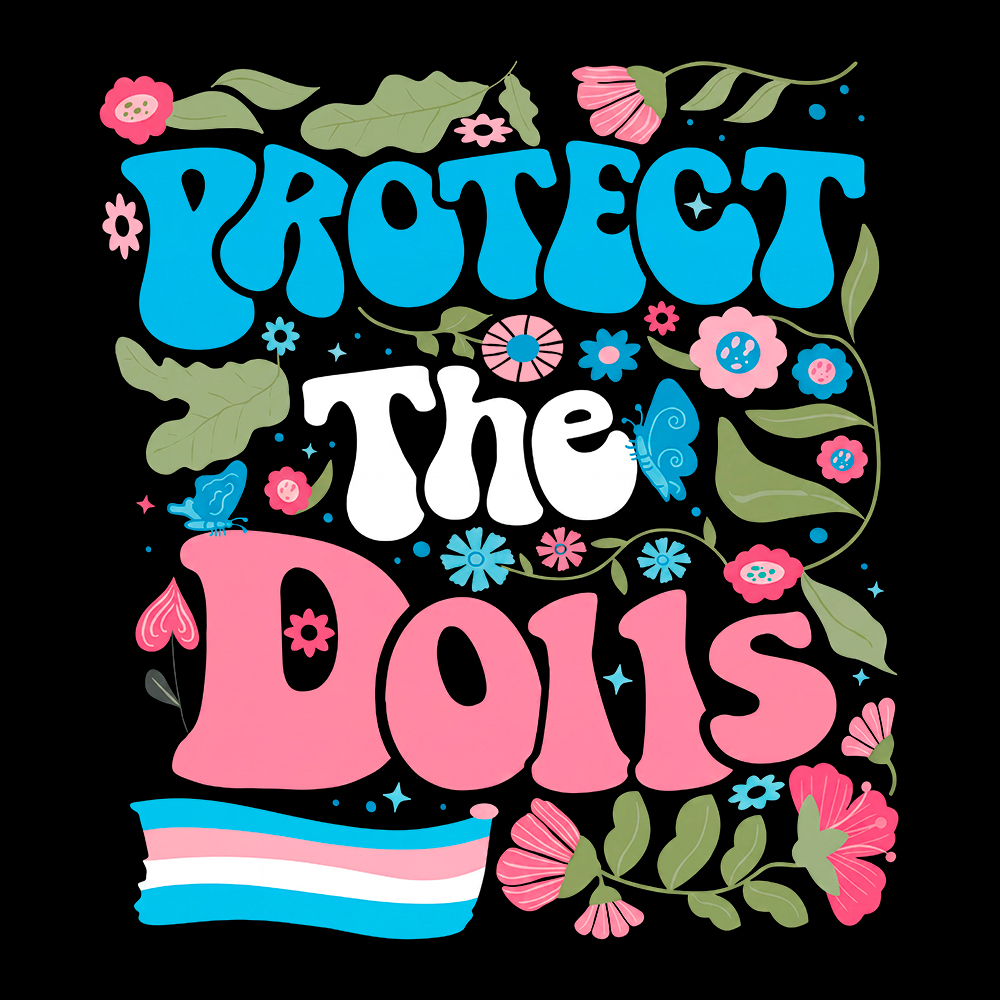 Protect The Dolls Trans Pride Off Shoulder T-Shirt