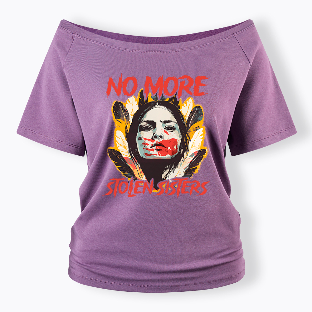 No More Stolen Sisters Wear Red For My Sister Off Shoulder T-Shirt