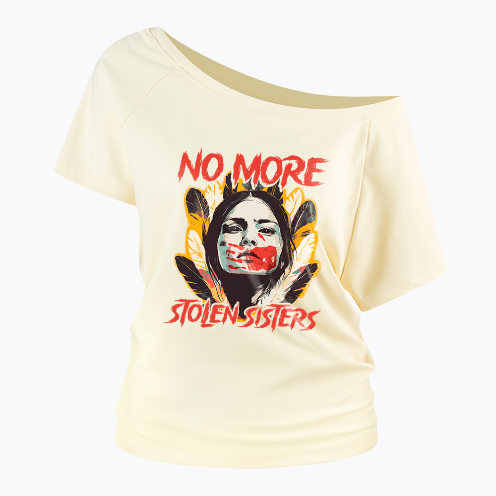 No More Stolen Sisters Wear Red For My Sister Off Shoulder T-Shirt