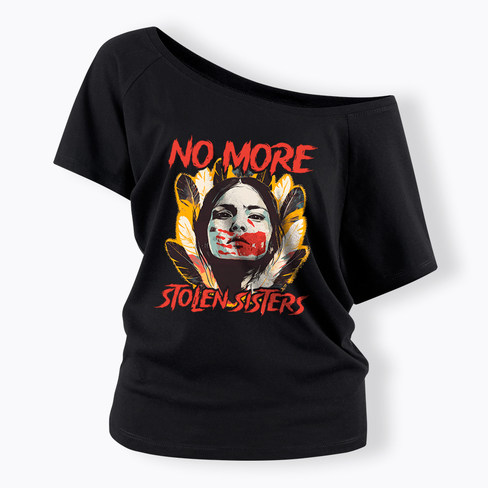 No More Stolen Sisters Wear Red For My Sister Off Shoulder T-Shirt