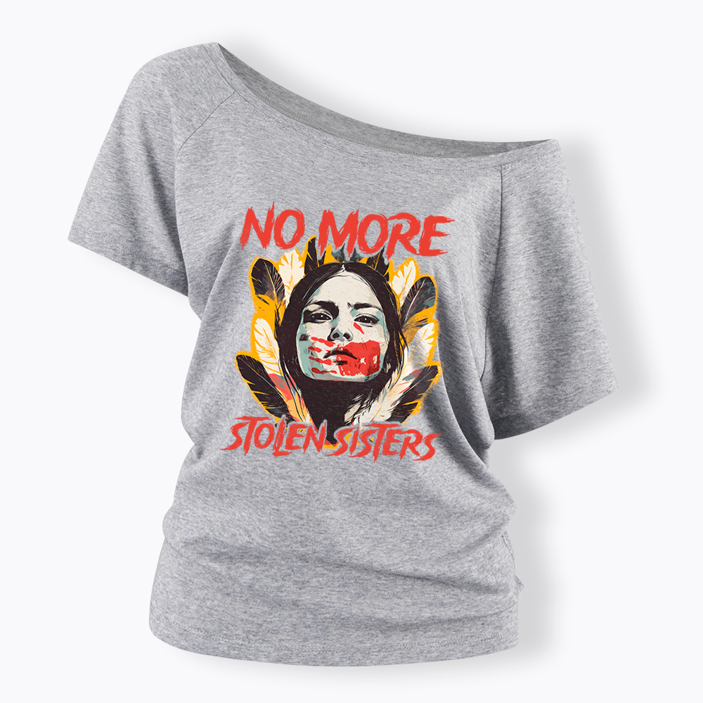 No More Stolen Sisters Wear Red For My Sister Off Shoulder T-Shirt