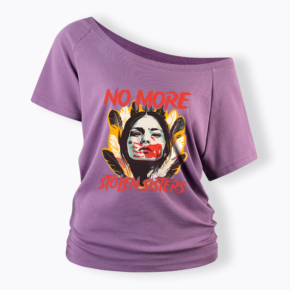 No More Stolen Sisters Wear Red For My Sister Off Shoulder T-Shirt