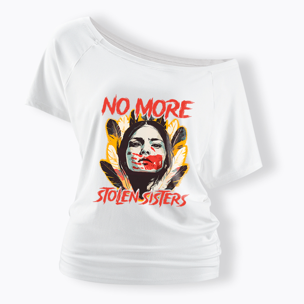 No More Stolen Sisters Wear Red For My Sister Off Shoulder T-Shirt
