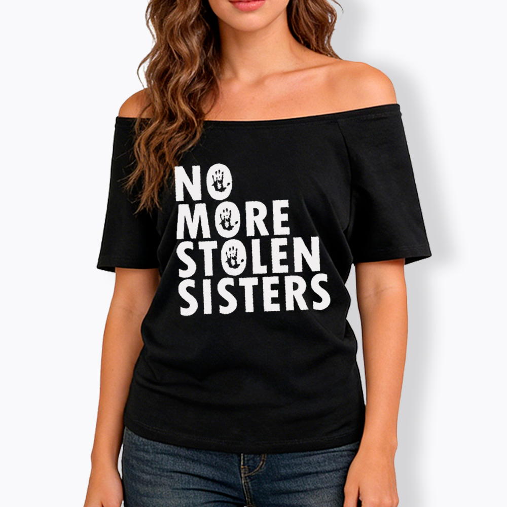 MMIW Missing and Murdered Indigenous Women Off Shoulder T-Shirt