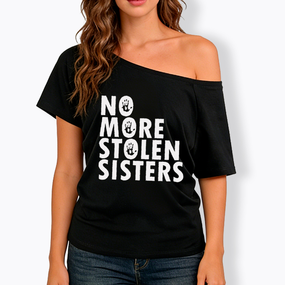 MMIW Missing and Murdered Indigenous Women Off Shoulder T-Shirt