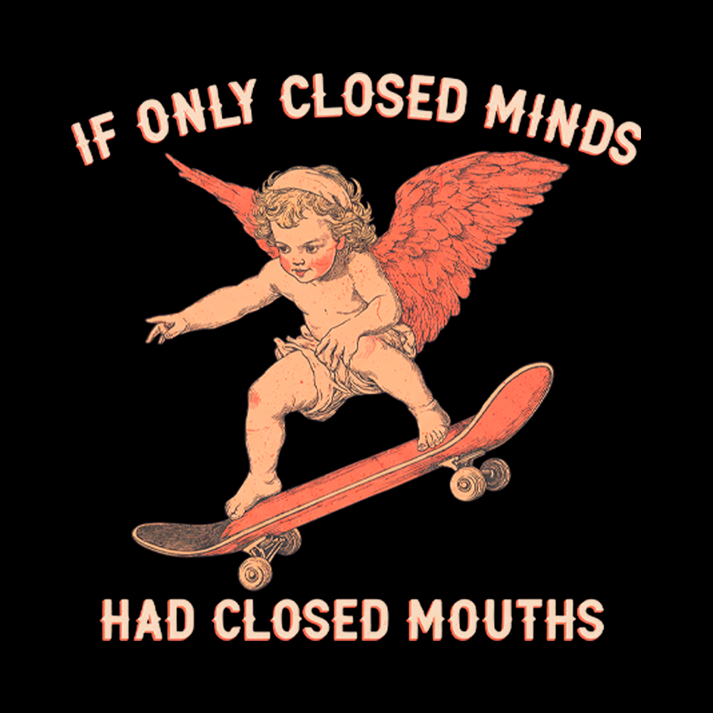 If Only Closed Minds Had Closed Mouths Cropped T-Shirt