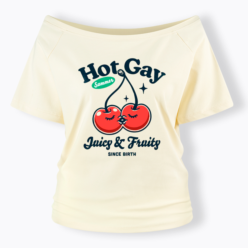 Hot Gay Summer Off Shoulder T-Shirt