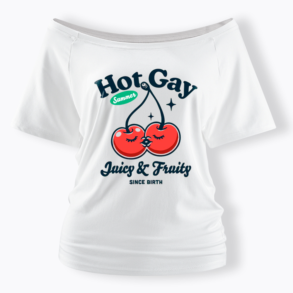 Hot Gay Summer Off Shoulder T-Shirt