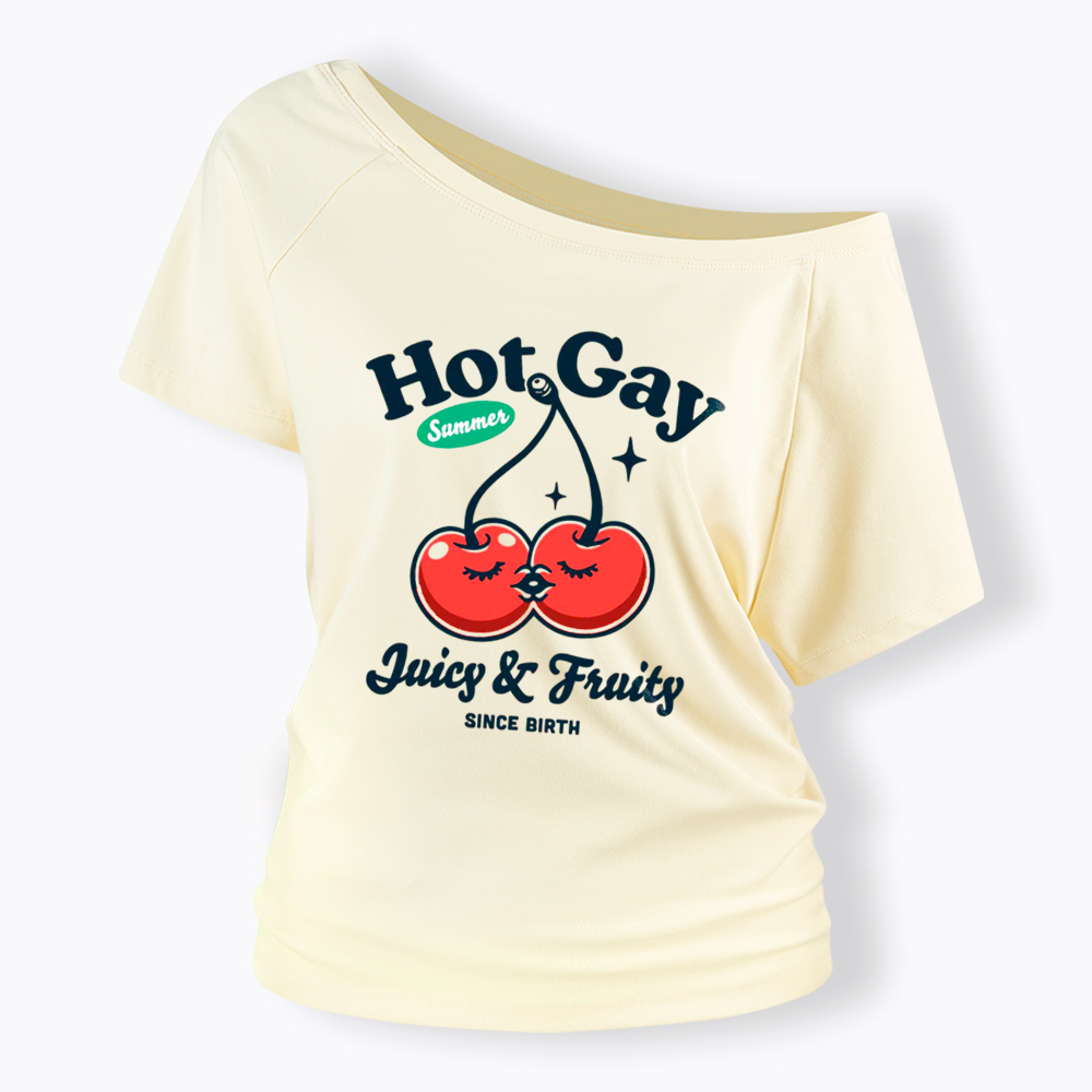 Hot Gay Summer Off Shoulder T-Shirt
