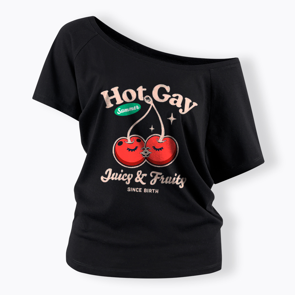 Hot Gay Summer Off Shoulder T-Shirt
