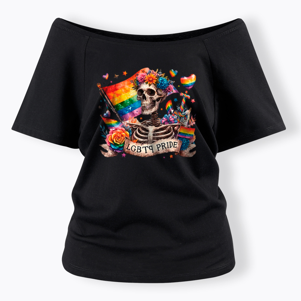 LGBTQ Pride Off Shoulder T-Shirt