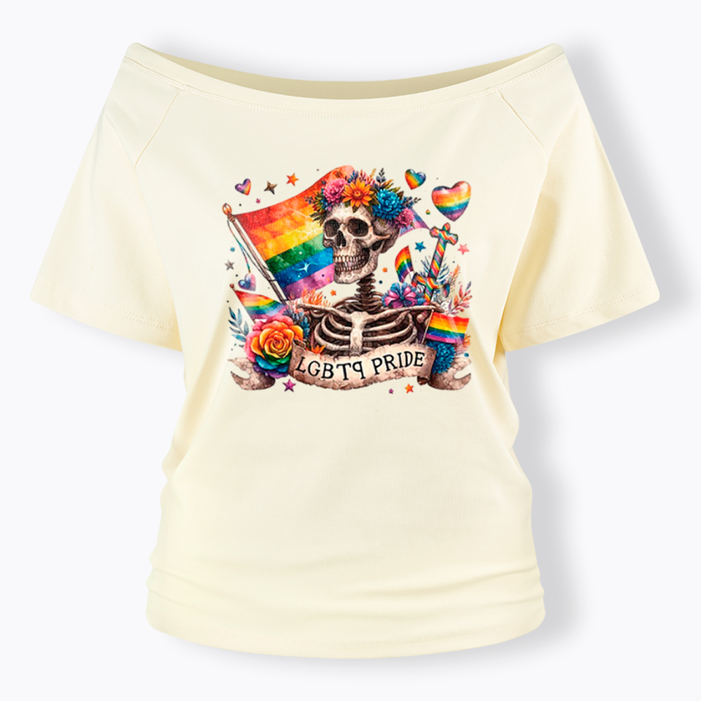LGBTQ Pride Off Shoulder T-Shirt
