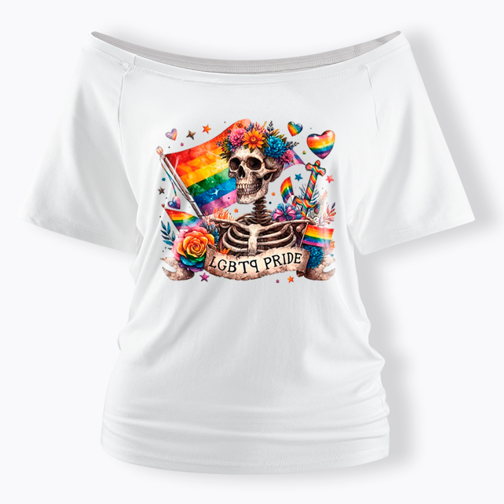 LGBTQ Pride Off Shoulder T-Shirt