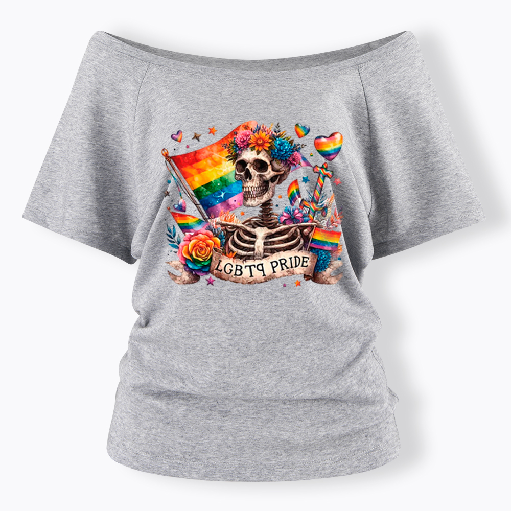 LGBTQ Pride Off Shoulder T-Shirt
