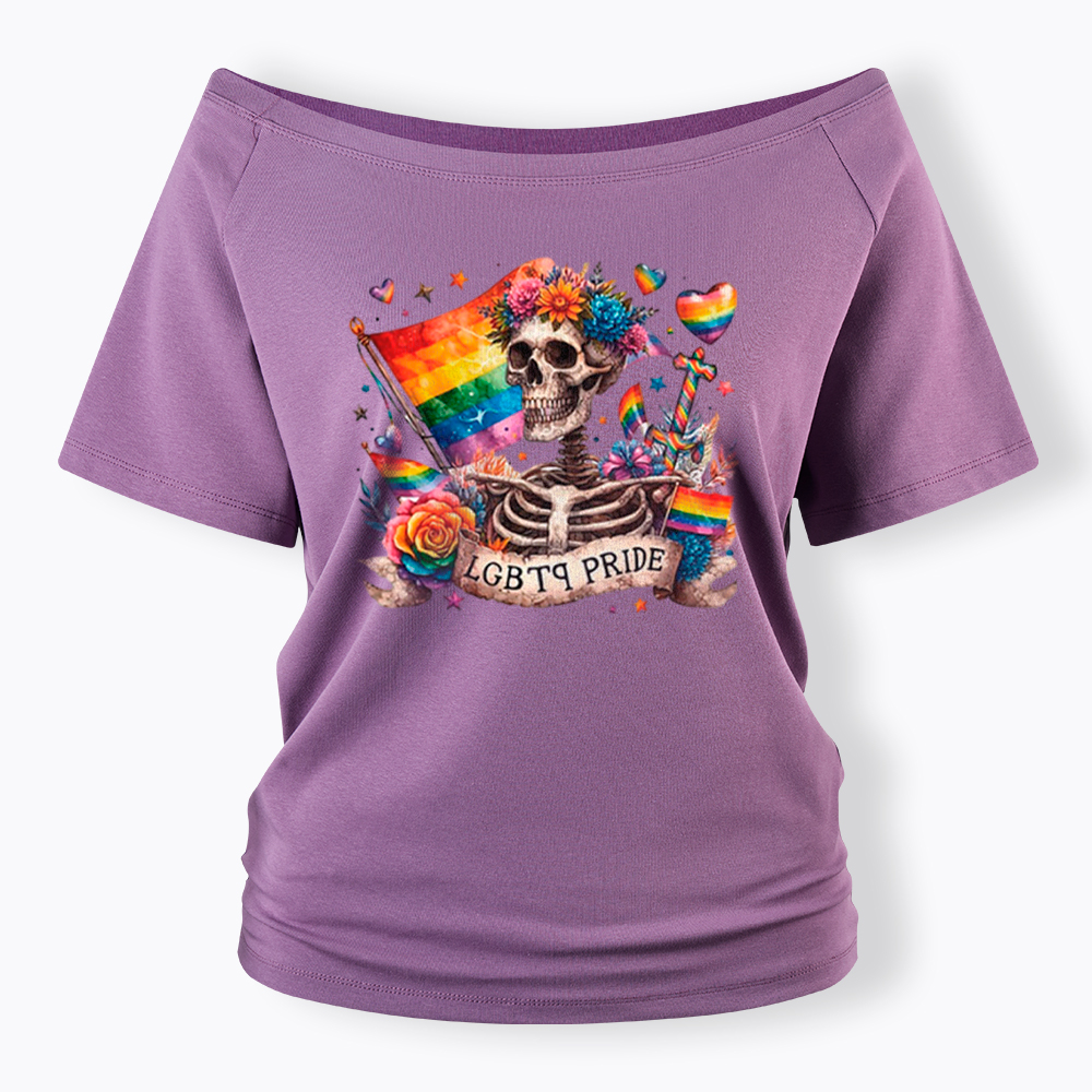 LGBTQ Pride Off Shoulder T-Shirt