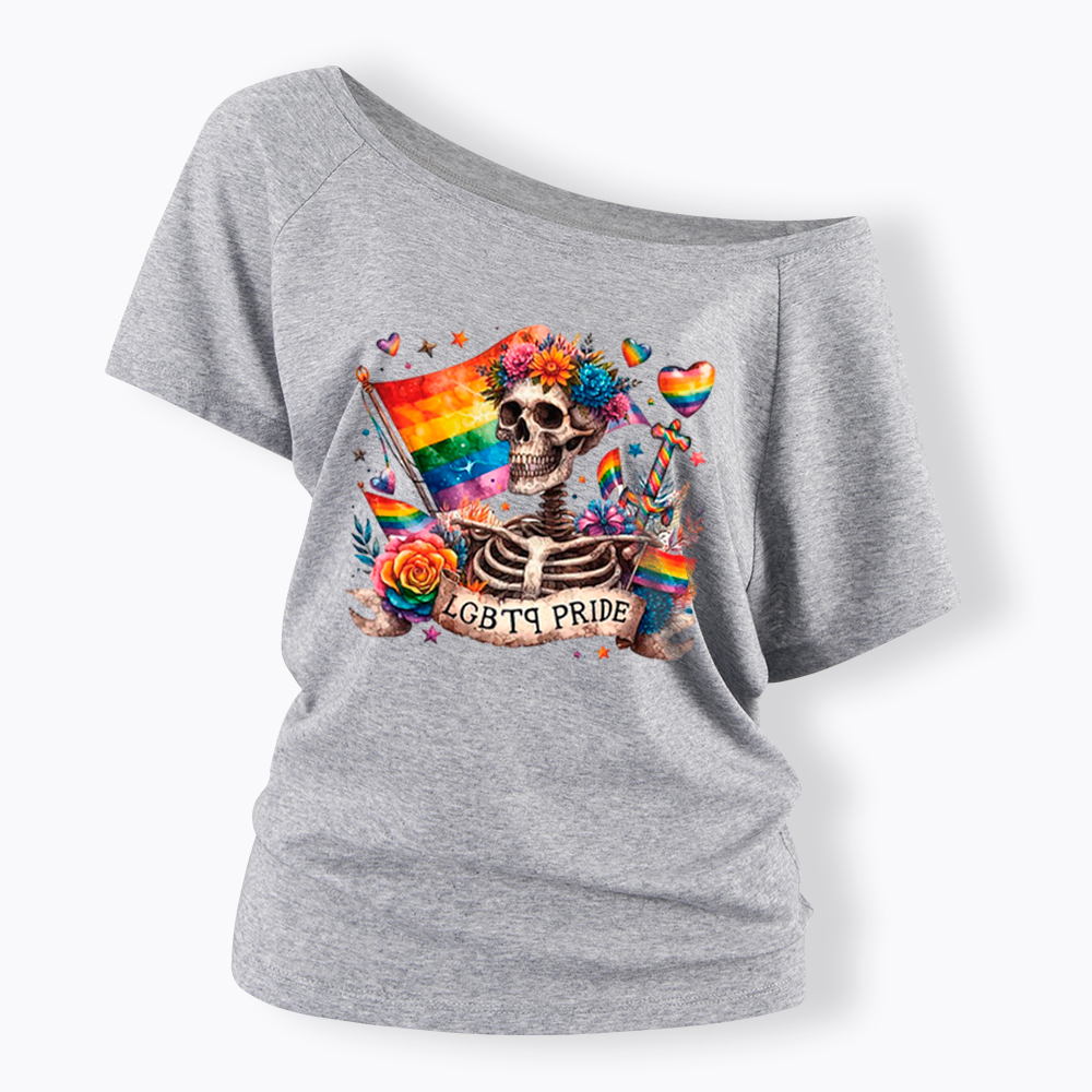 LGBTQ Pride Off Shoulder T-Shirt