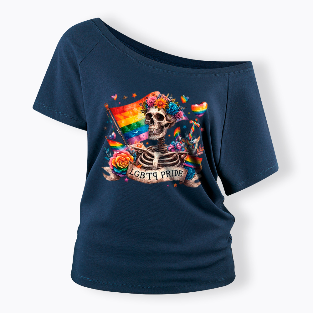 LGBTQ Pride Off Shoulder T-Shirt