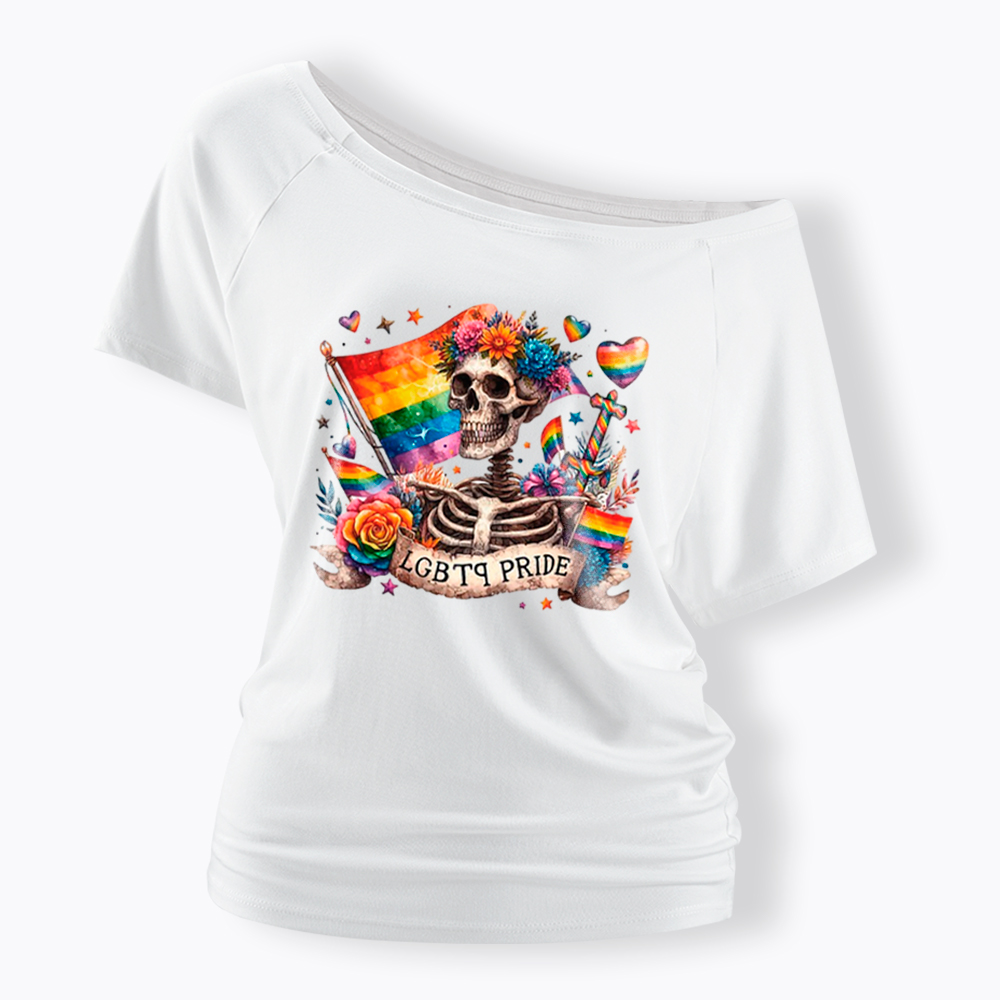 LGBTQ Pride Off Shoulder T-Shirt