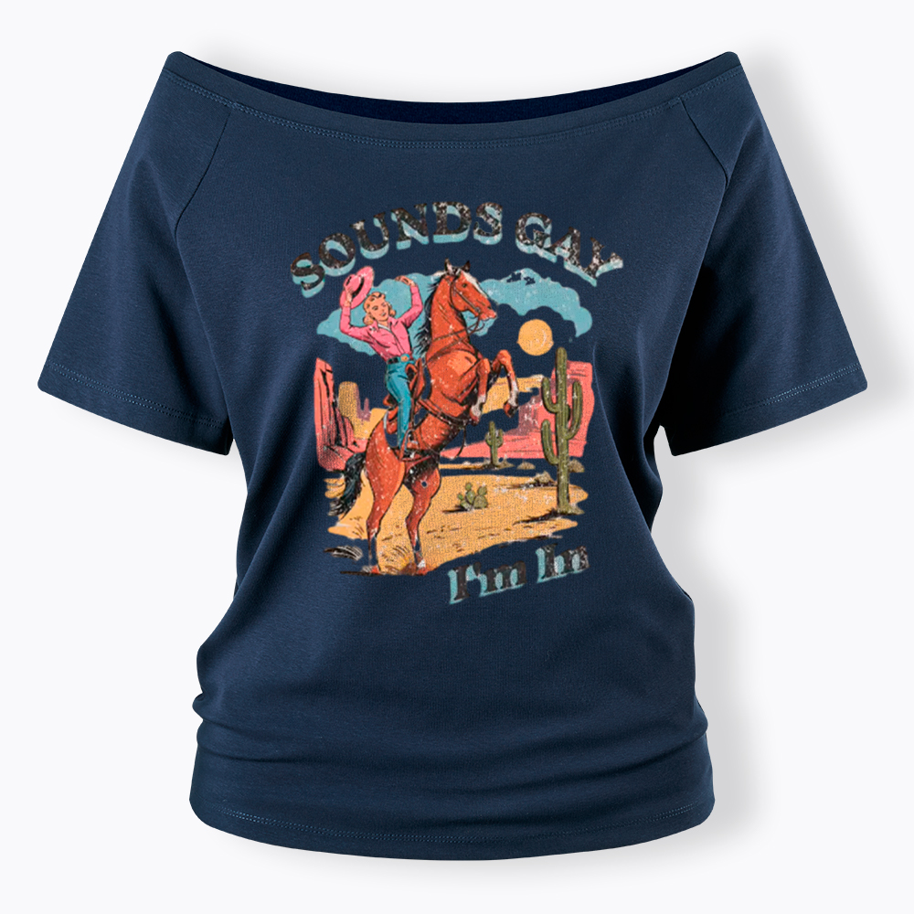SOUNDS GAY Im In Off Shoulder T-Shirt