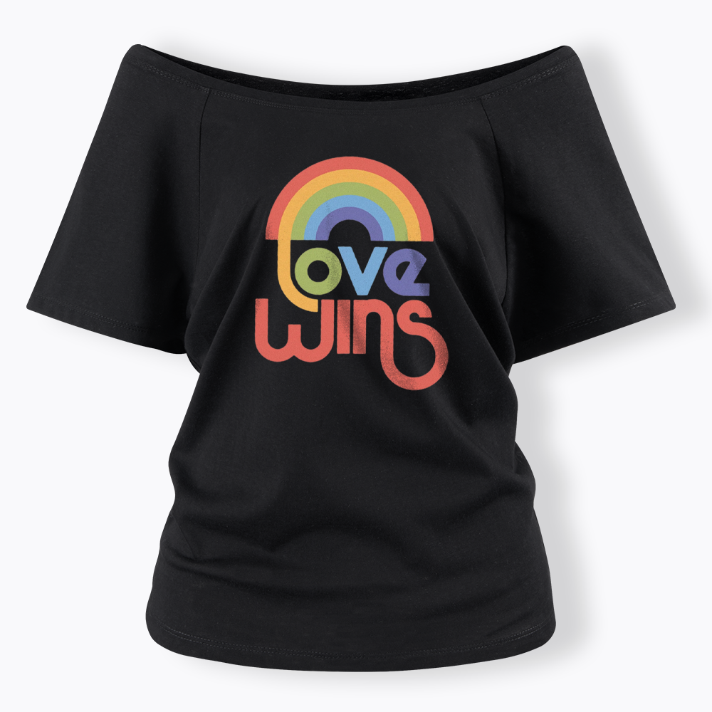 Love Wins Off Shoulder T-shirt