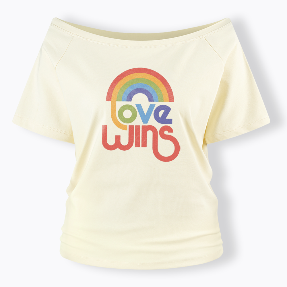 Love Wins Off Shoulder T-shirt