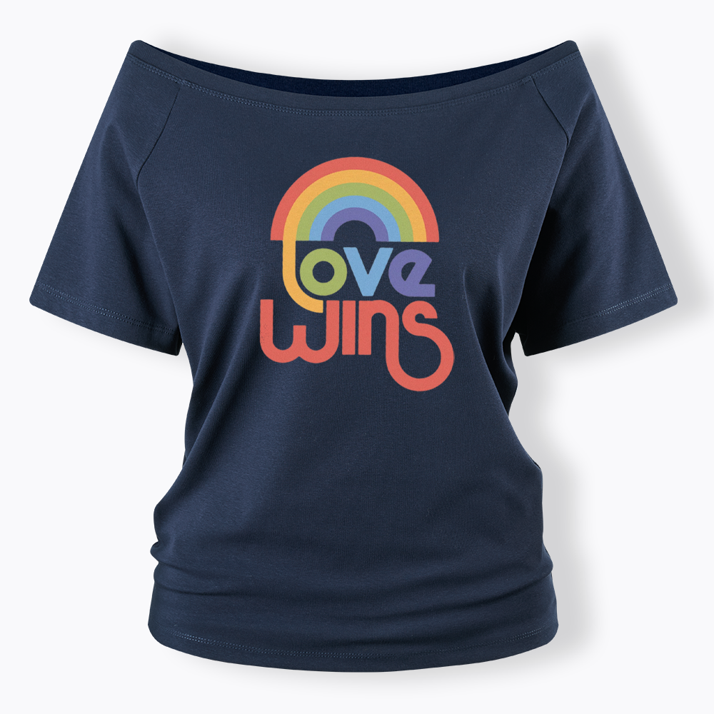 Love Wins Off Shoulder T-shirt