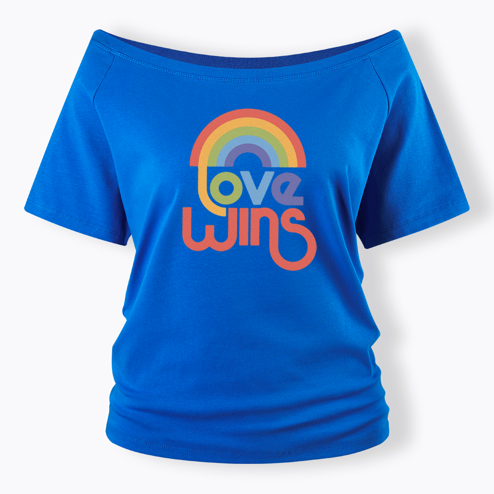 Love Wins Off Shoulder T-shirt