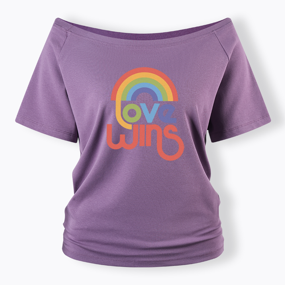 Love Wins Off Shoulder T-shirt