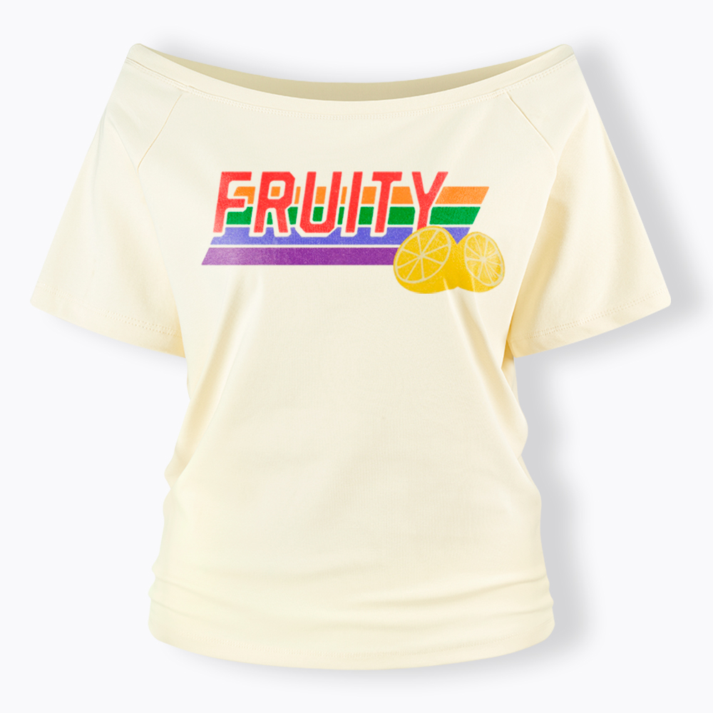 Fruity LBGTQ Pride Off Shoulder T-Shirt