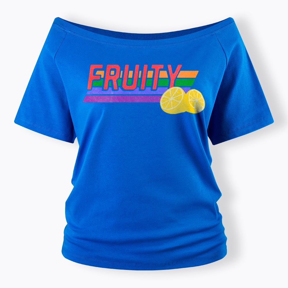 Fruity LBGTQ Pride Off Shoulder T-Shirt
