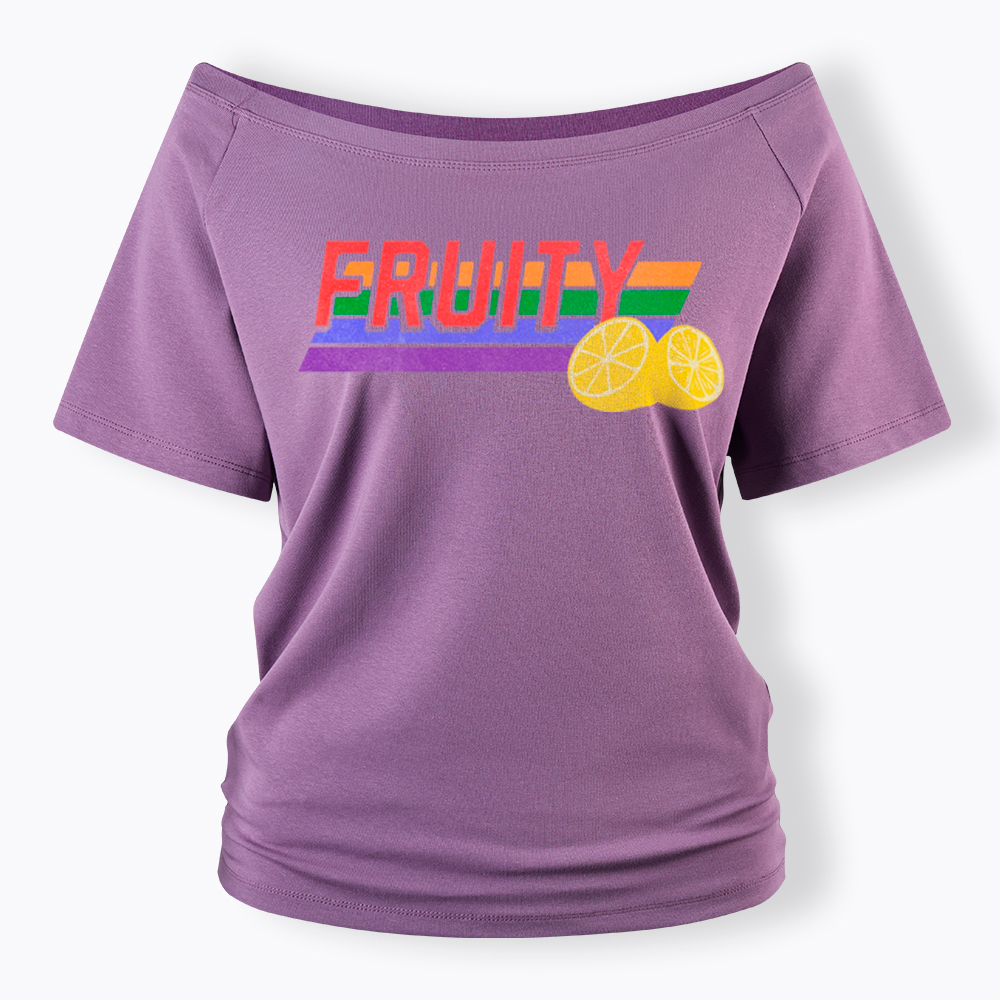Fruity LBGTQ Pride Off Shoulder T-Shirt