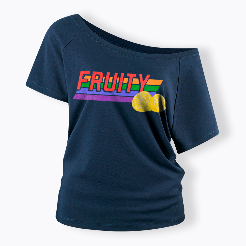 Fruity LBGTQ Pride Off Shoulder T-Shirt