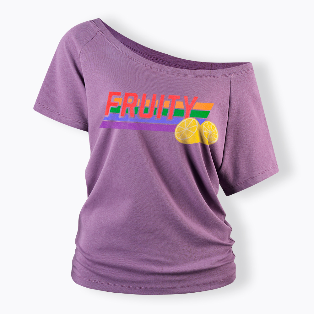Fruity LBGTQ Pride Off Shoulder T-Shirt