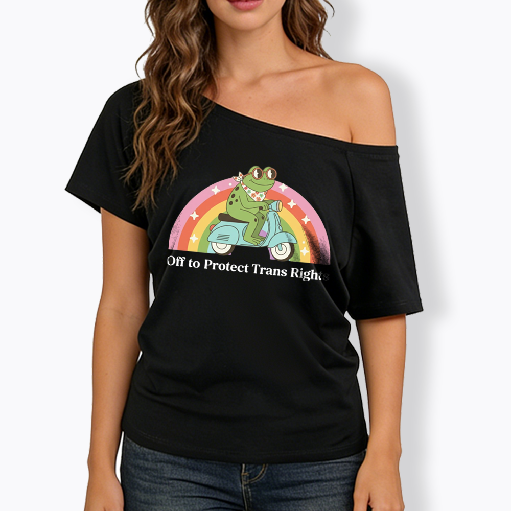 Protect Trans Rights Off Shoulder T-shirt