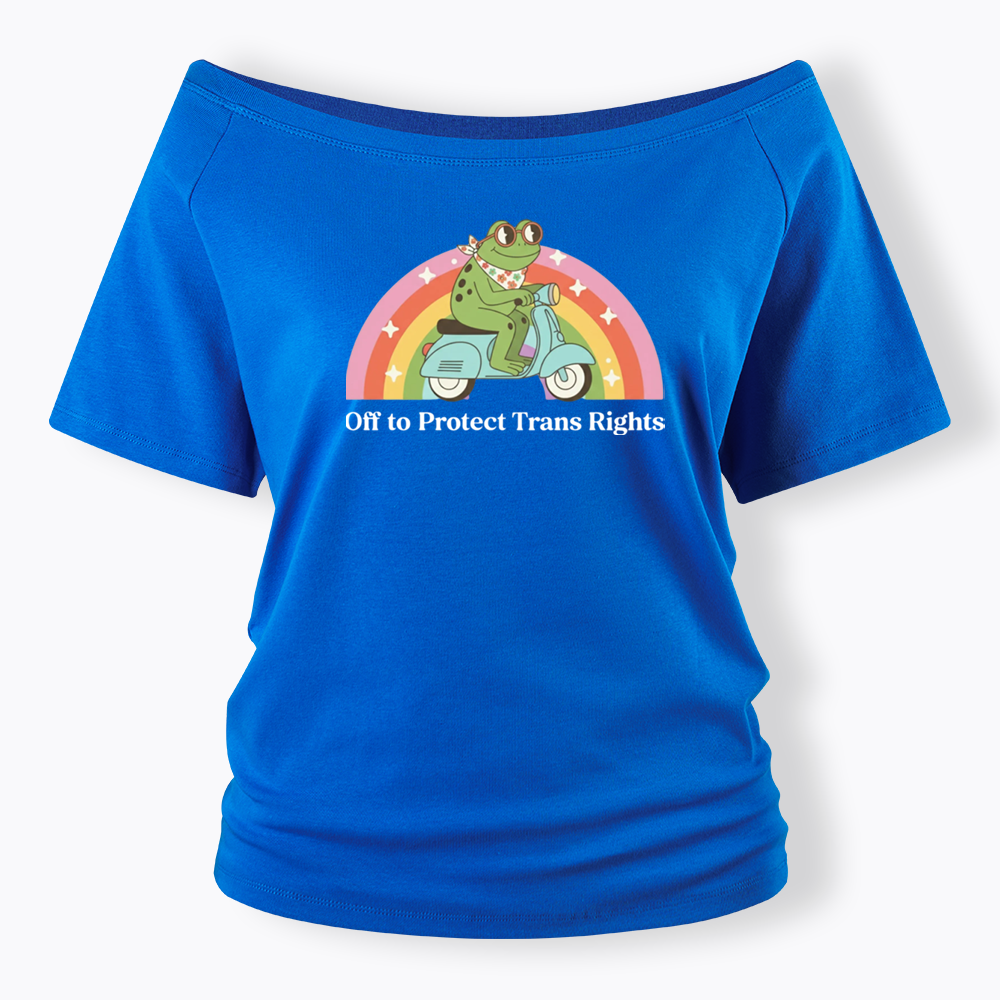 Protect Trans Rights Off Shoulder T-shirt