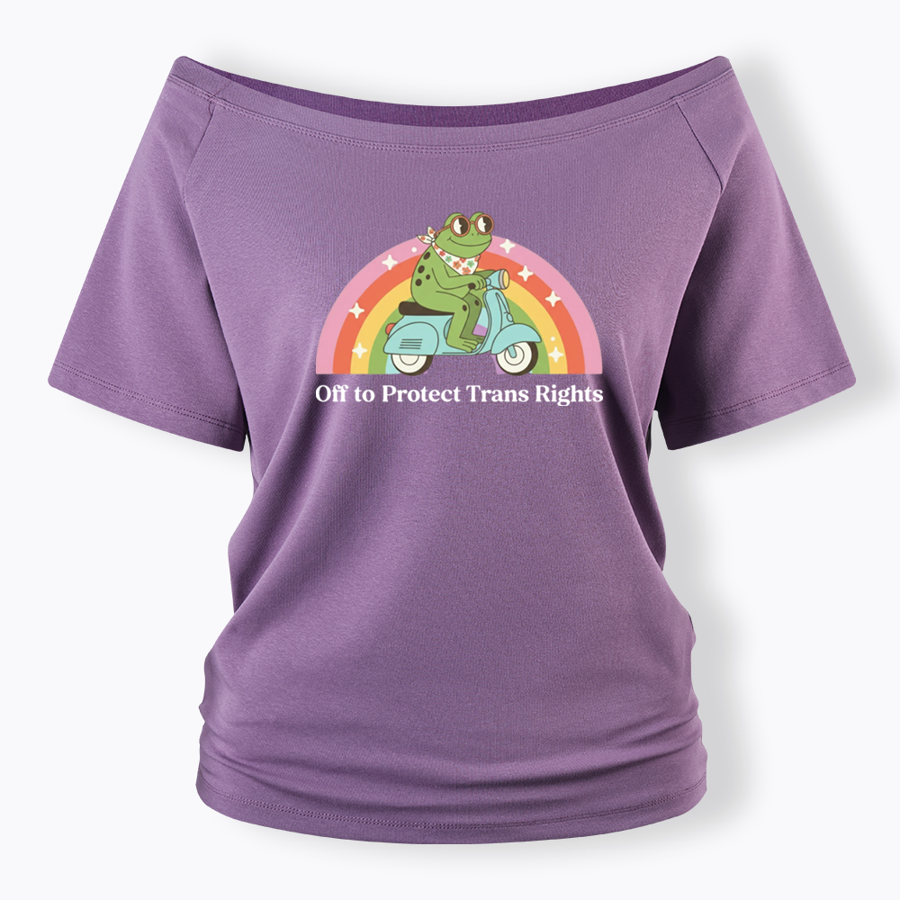 Protect Trans Rights Off Shoulder T-shirt