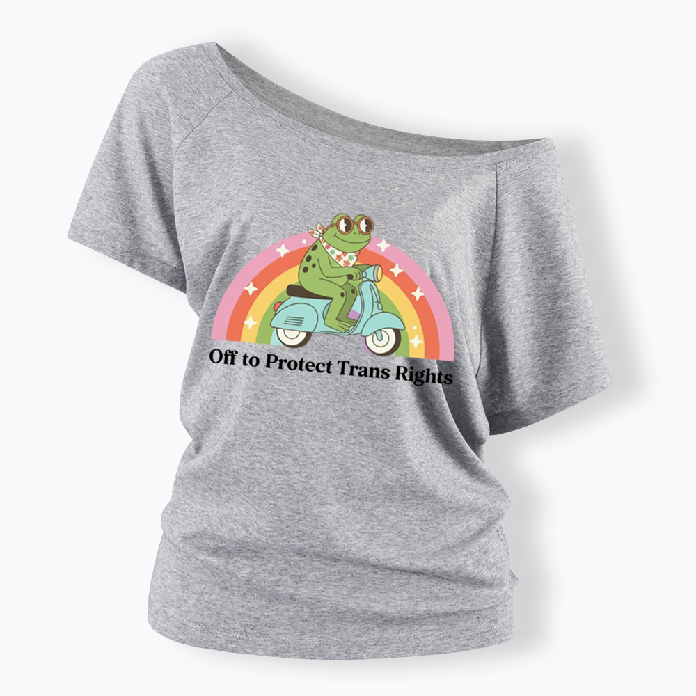 Protect Trans Rights Off Shoulder T-shirt