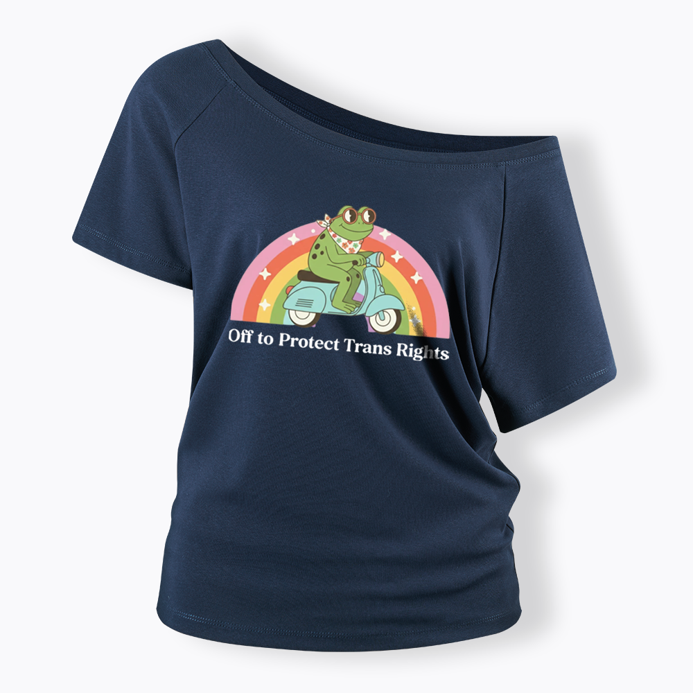 Protect Trans Rights Off Shoulder T-shirt