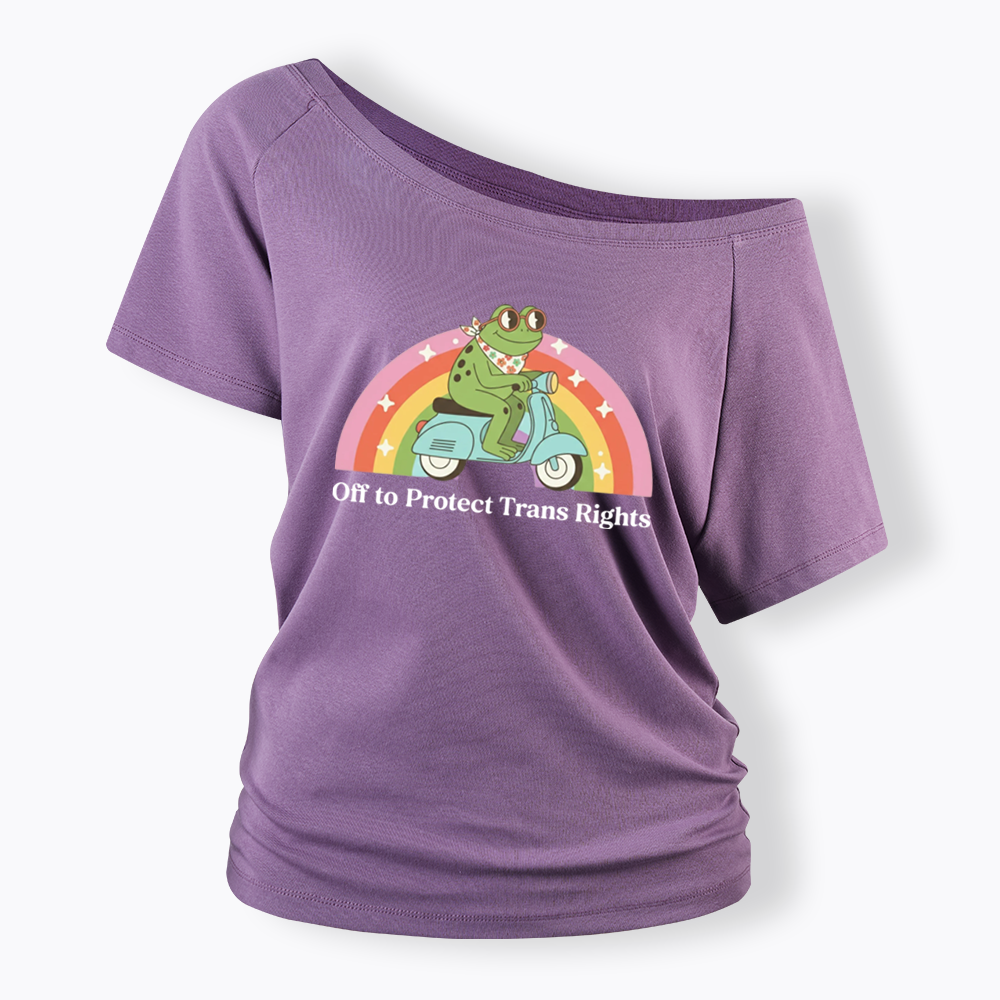 Protect Trans Rights Off Shoulder T-shirt