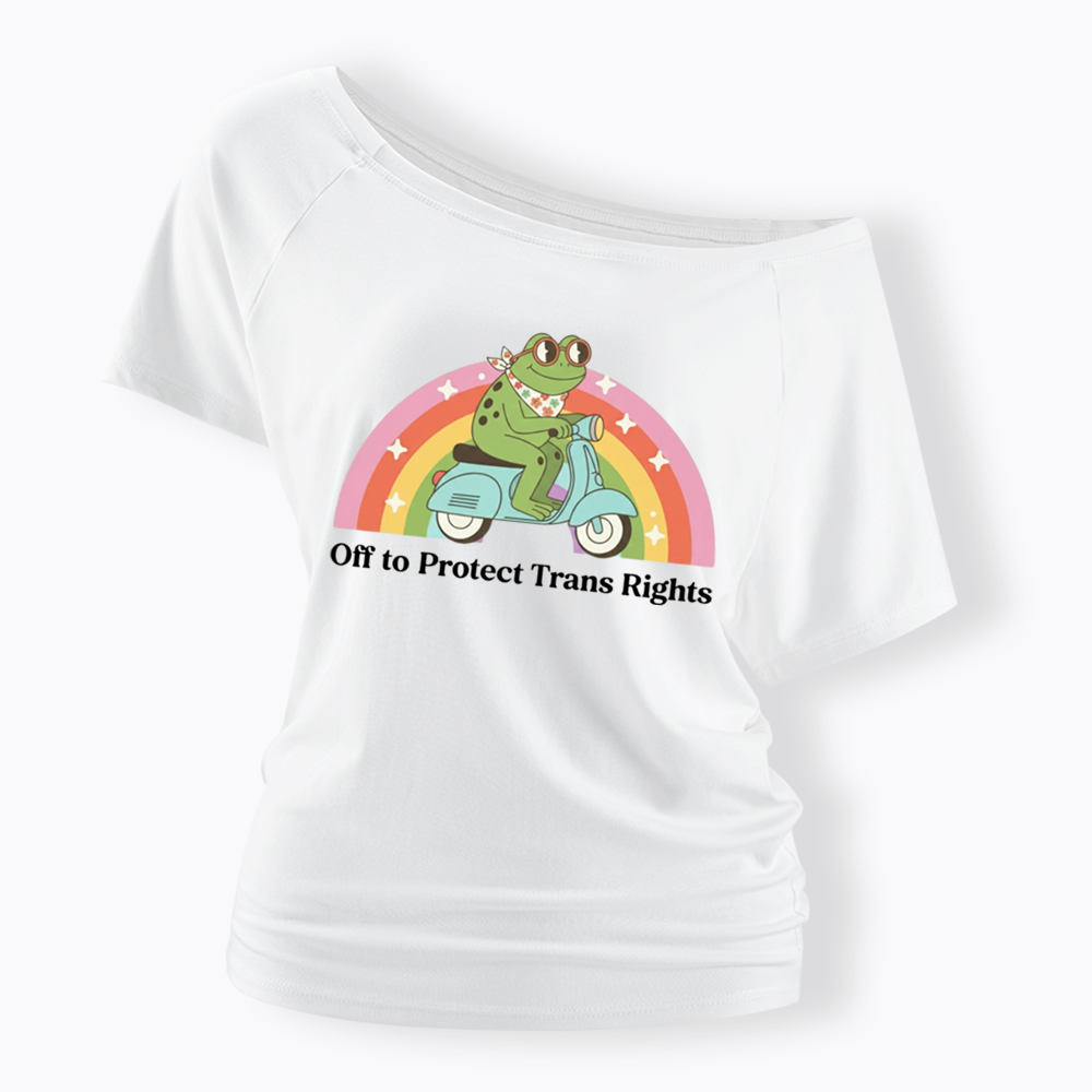 Protect Trans Rights Off Shoulder T-shirt
