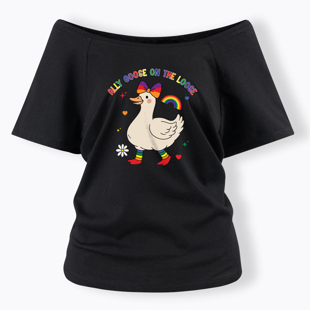 Ally Goose On The Loose Off Shoulder T-shirt
