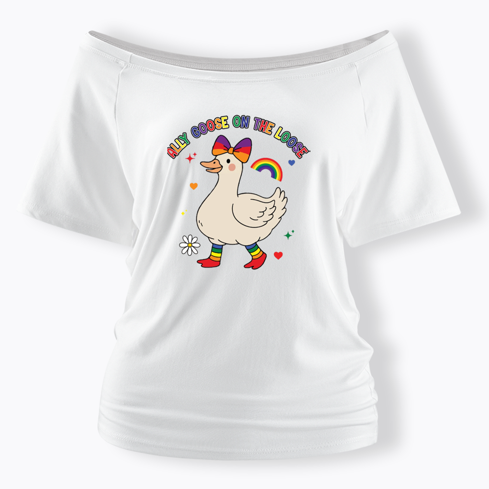 Ally Goose On The Loose Off Shoulder T-shirt