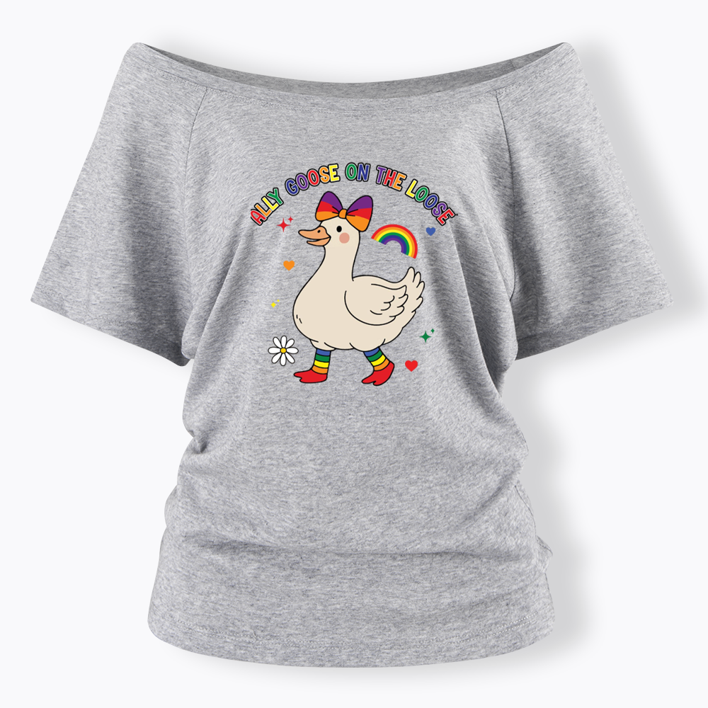 Ally Goose On The Loose Off Shoulder T-shirt