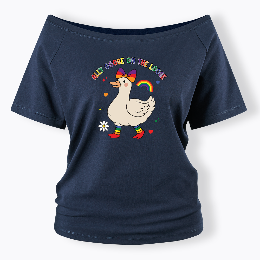 Ally Goose On The Loose Off Shoulder T-shirt