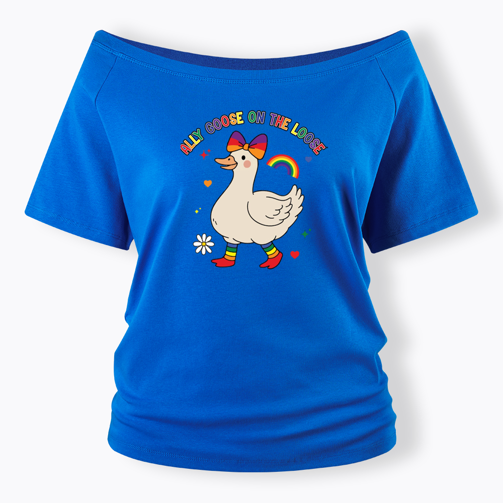 Ally Goose On The Loose Off Shoulder T-shirt