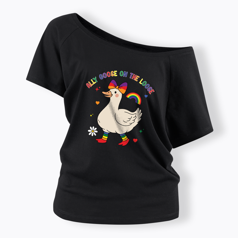 Ally Goose On The Loose Off Shoulder T-shirt