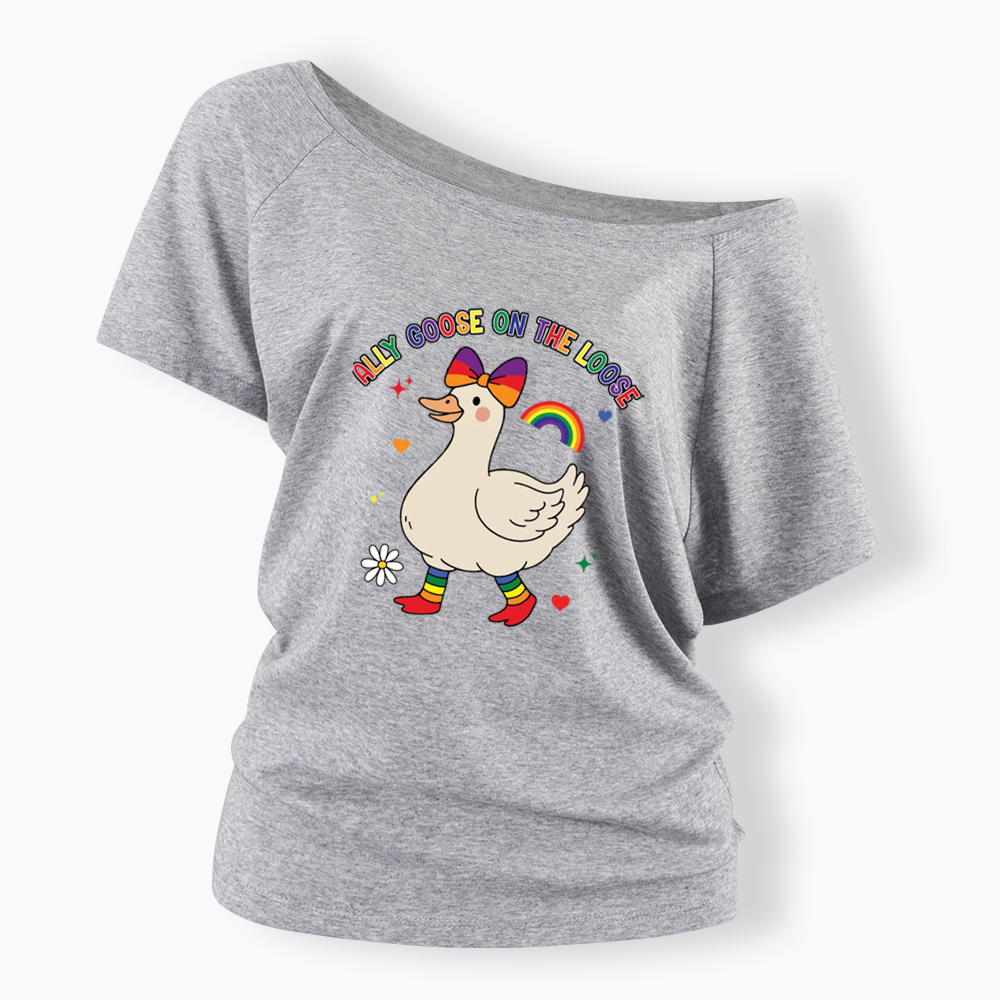 Ally Goose On The Loose Off Shoulder T-shirt