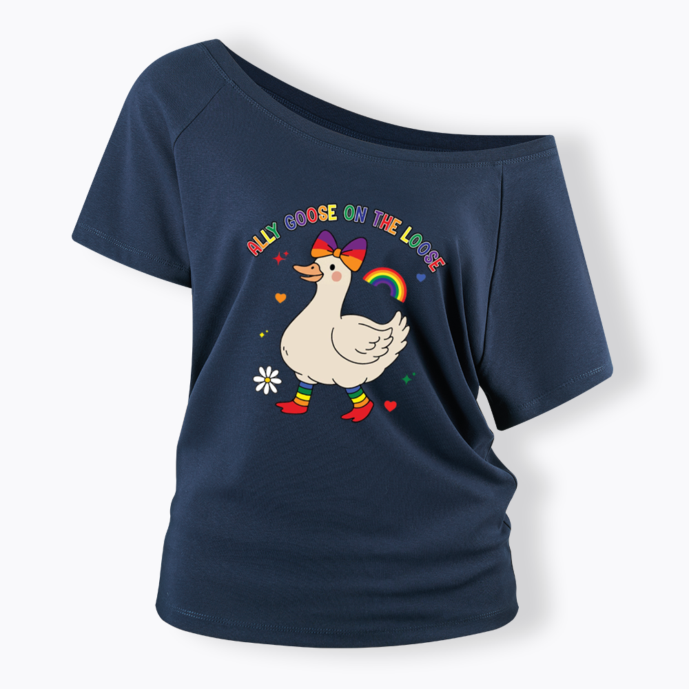 Ally Goose On The Loose Off Shoulder T-shirt