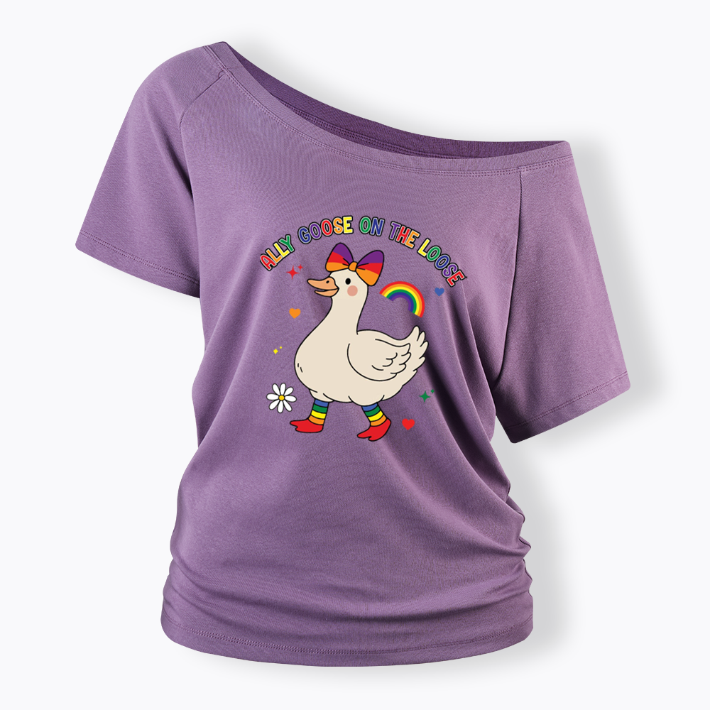 Ally Goose On The Loose Off Shoulder T-shirt